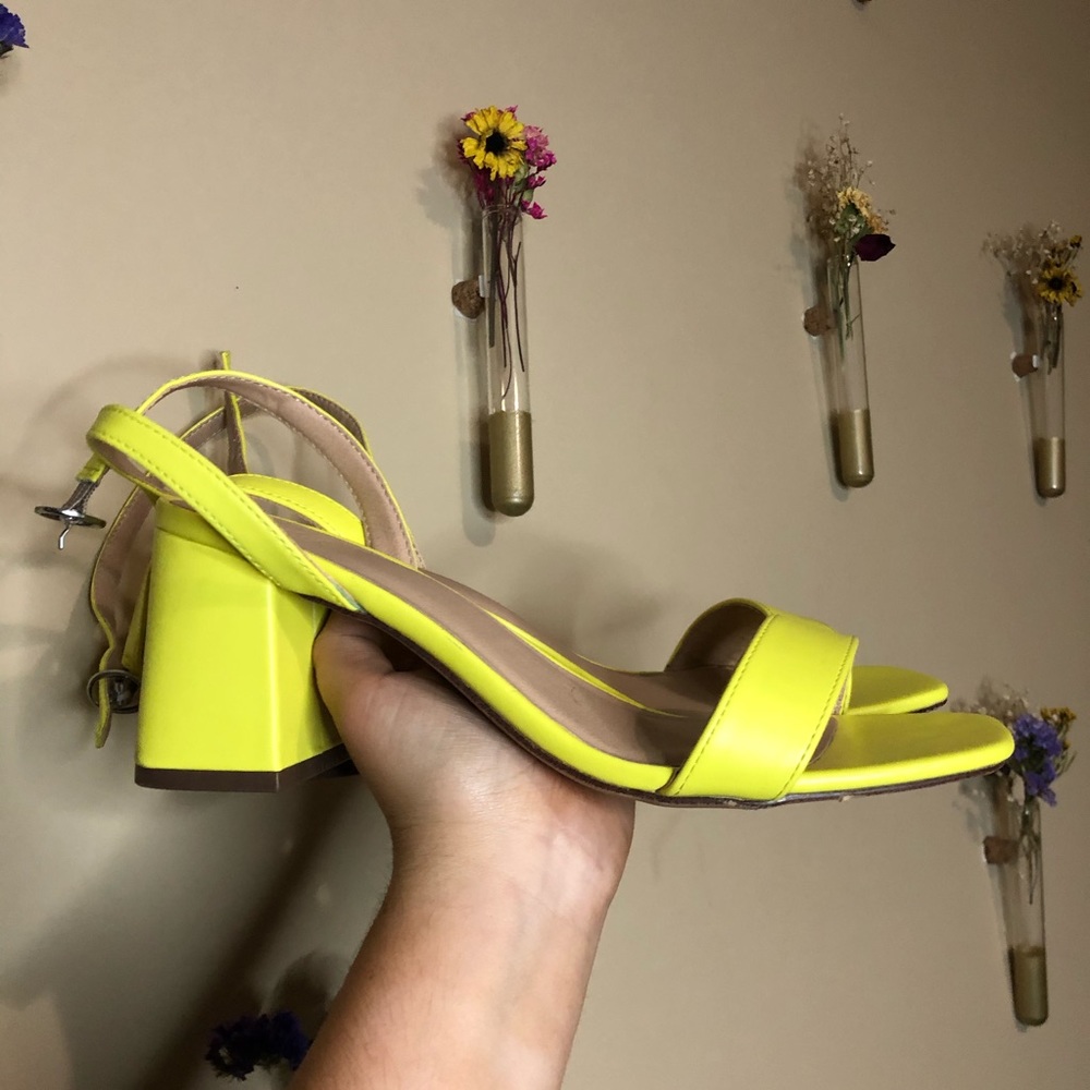 Heels - NEON YELLOW - Women Shoes